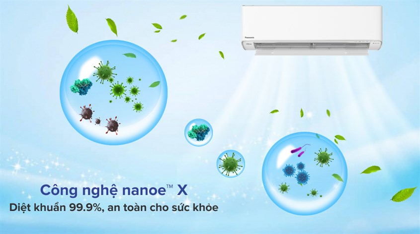 Bộ phát nanoe™ X thế hệ thứ 3 cung cấp đến 48 nghìn tỷ gốc hydroxyl, tăng gấp 100 lần so với thế hệ 1, giúp ức chế các chất gây ô nhiễm và khử mùi nhanh hơn, tăng cường giữ ẩm cho da và tóc.