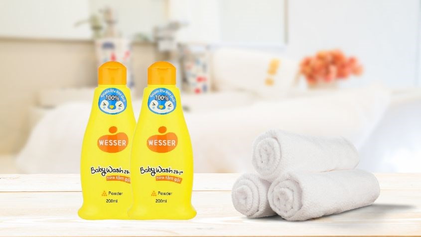 Sữa tắm gội cho bé Wesser 2 trong 1 hương phấn 200 ml