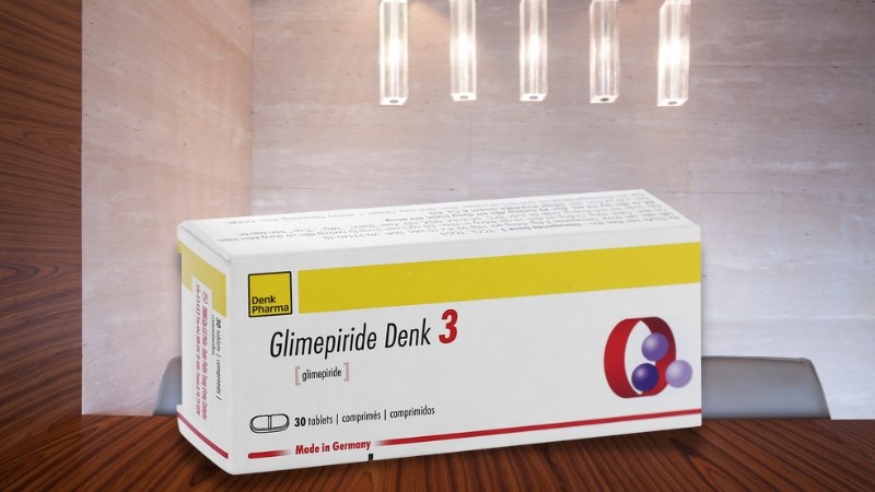 Glimepiride Denk 3 trị đái tháo đường tuýp 2 (3 vỉ x 10 viên)