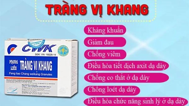 Thuốc cốm Tràng Vị Khang trị viêm dạ dày, đại tràng 