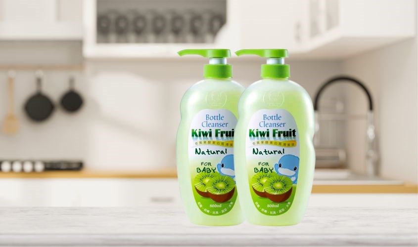 Nước rửa bình sữa KuKu KU1078 chai 800 ml hương kiwi