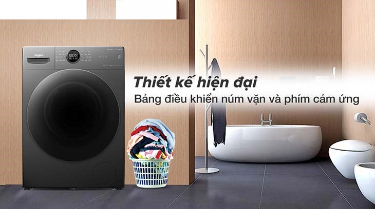 Máy giặt Whirlpool Inverter 10.5 kg FWMD10502FG sở hữu thiết kế sang trọng