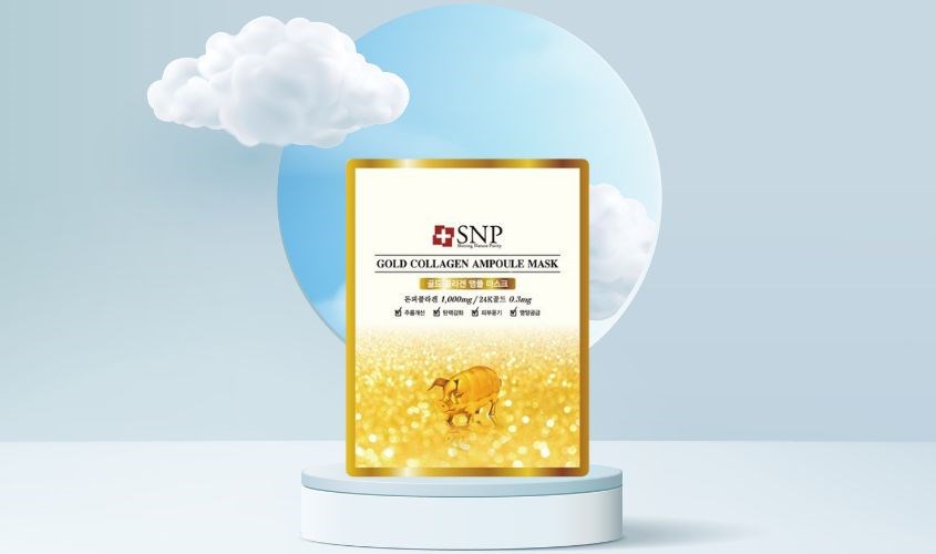 Mặt nạ tinh chất Ampoule SNP Gold Collagen Ampoule Mask