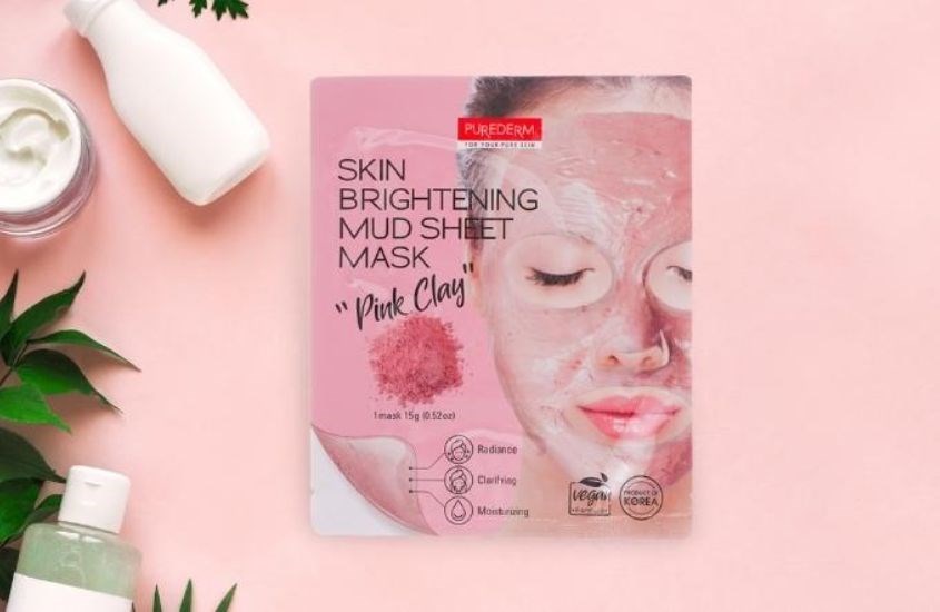 Mặt nạ dưỡng trắng da đất sét hồng Purederm