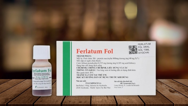 Dung dịch uống Ferlatum Fol trị thiếu máu, thiếu sắt 