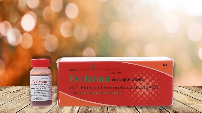 Dung dịch uống Ferlatum 40mg bổ sung sắt, trị thiếu máu 