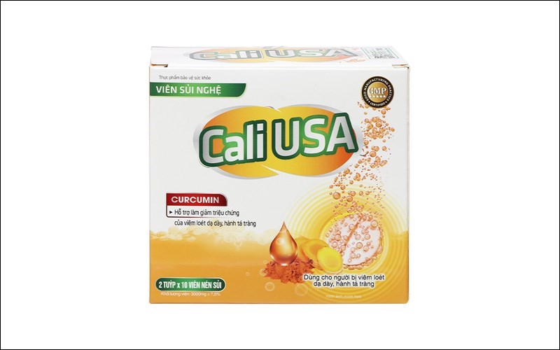 Viên sủi nghệ Cali USA hỗ trợ điều trị viêm loét dạ dày hộp 2 tuýp Viên sủi nghệ Cali USA hỗ trợ điều trị viêm loét dạ dày hộp 2 tuýp