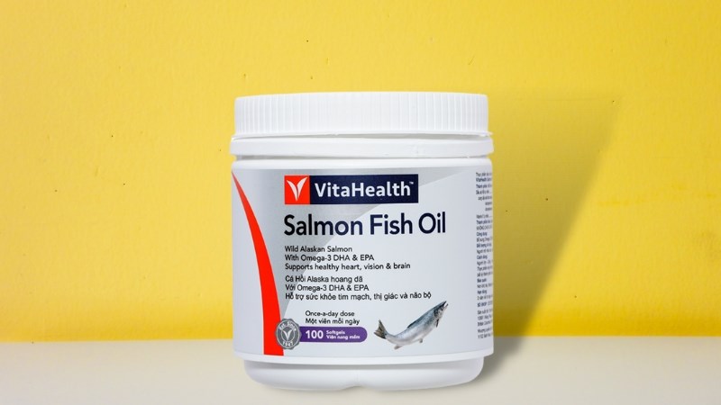 VitaHealth Salmon Fish Oil bổ mắt, ngừa xơ vữa động mạch