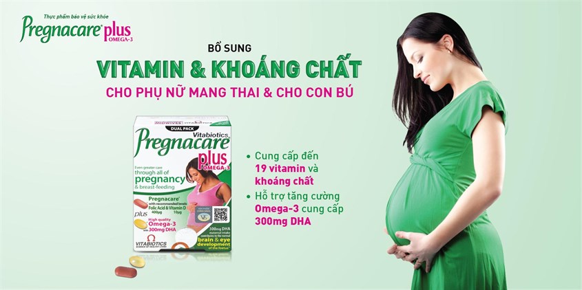 Viên uống Vitabiotics Pregnacare Plus Omega 3 bổ sung vitamin và khoáng chất 56 viên