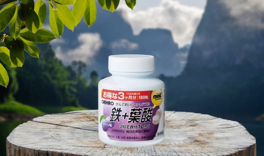 Vitamin Acid Folic Orihiro Most Chewable Iron
