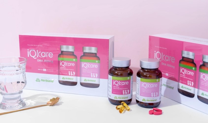 Bộ 2 lọ viên uống Herbland IQKARE bổ sung vitamin và khoáng chất 30 viên