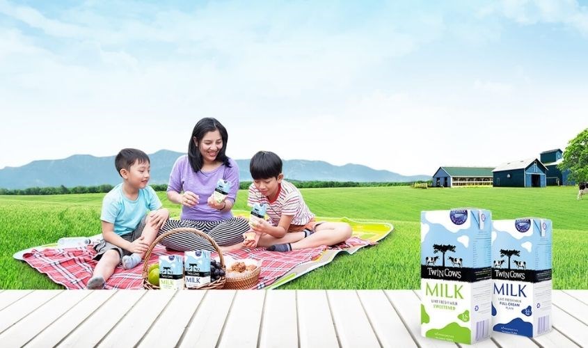 Sữa tươi tiệt trùng Vinamilk Twin Cows
