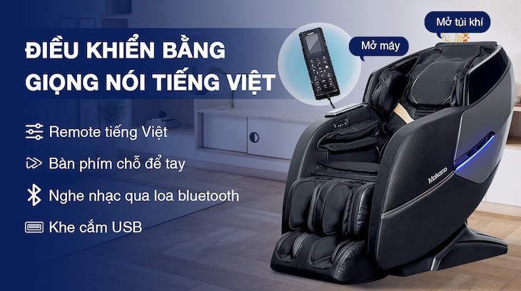 Ghế Massage Makano MKGM-20005D tích hợp điều khiển từ xa tiện lợi