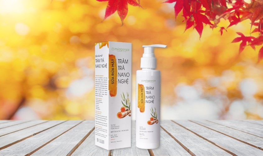 Sữa rửa mặt tràm trà nghệ Milaganics