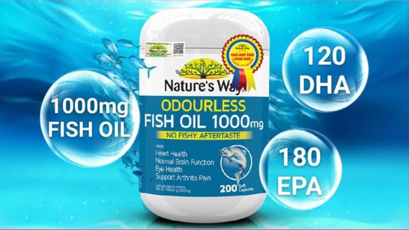 Viên nang DHA Nature\'s Way Odourless Fish Oil