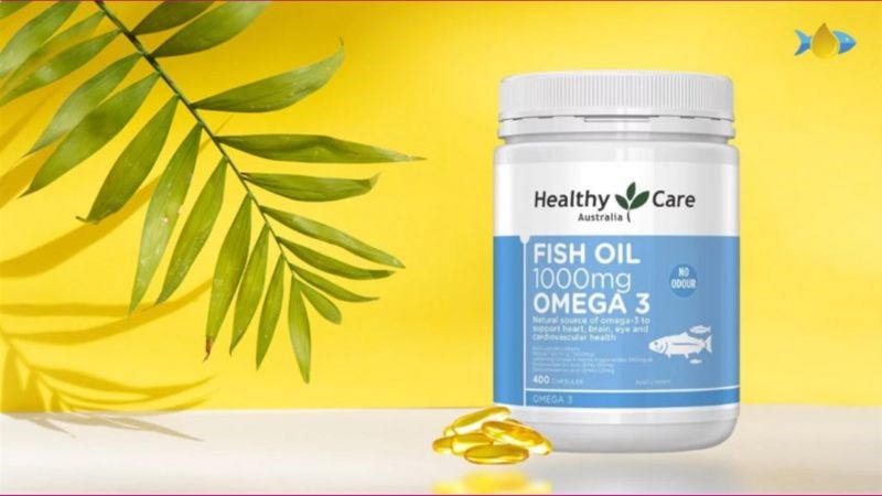 Viên dầu cá tự nhiên Healthy Care Fish Oil Omega-3 1000mg