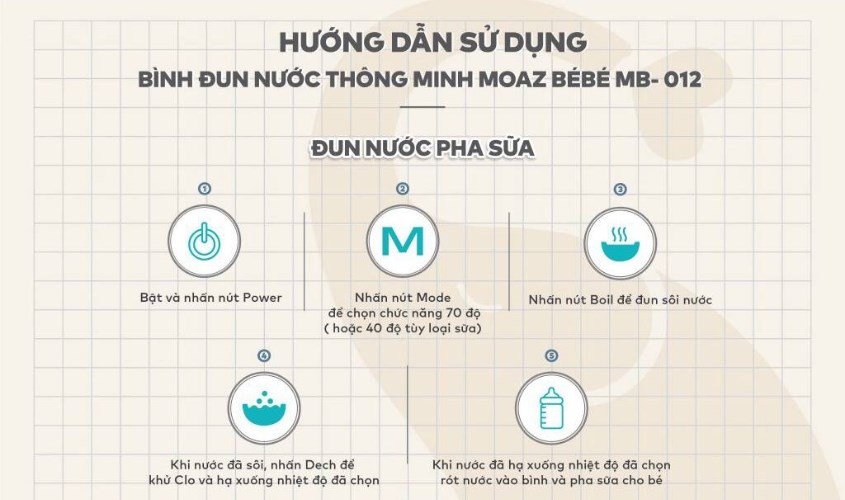 Hướng dẫn sử dụng bình đun nước Moaz BéBé Hướng dẫn sử dụng bình đun nước Moaz BéBé