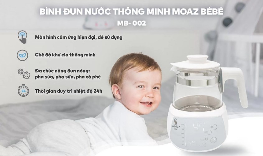 Bình đun nước Moaz BéBé có nhiều tính năng thông minh Bình đun nước Moaz BéBé có nhiều tính năng thông minh