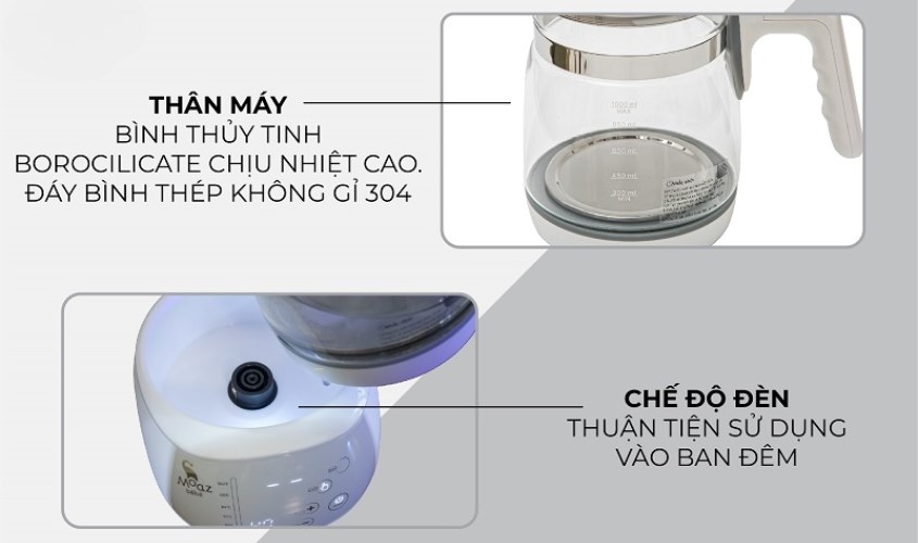 Bình đun nước Moaz BéBé có nhiều ưu điểm tiện lợi Bình đun nước Moaz BéBé có nhiều ưu điểm tiện lợi