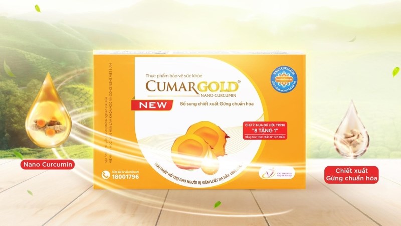 CumarGold New hỗ trợ điều trị viêm loét dạ dày, tá tràng