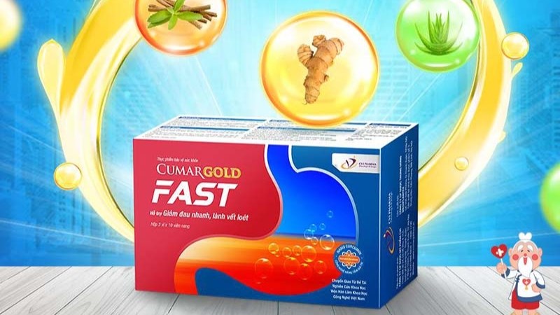 CumarGold Fast hỗ trợ điều trị viêm loét dạ dày, tá tràng
