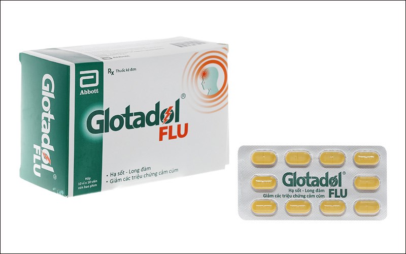 Glotadol Flu trị cảm cúm, cảm lạnh (10 vỉ x 10 viên)