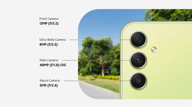 Samsung Galaxy A34 5G sở hữu hệ thống camera chất lượng giúp bạn chụp được những bức ảnh rõ nét, màu sắc trong trẻo