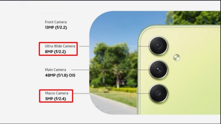 Hệ thống camera phụ của Galaxy A34 đáp ứng tốt nhu cầu quay chụp