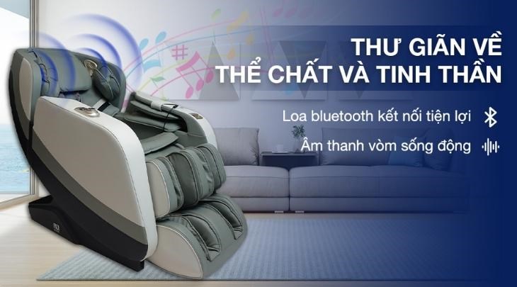 Kết nối bluetooth tiện lợi cho bạn thư giãn hoàn toàn cùng âm nhạc trong quá trình massage