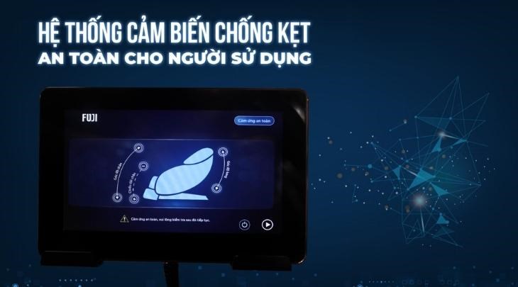 Cảm ứng chống kẹt là một tính năng nổi trội của ghế massage cao cấp, đảm bảo an toàn cho người sử dụng