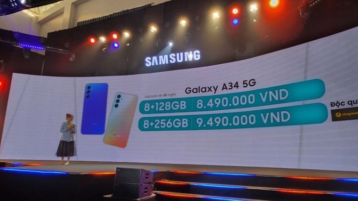 Giá mở bán của Galaxy A34 được công bố tại sự kiện ra mắt