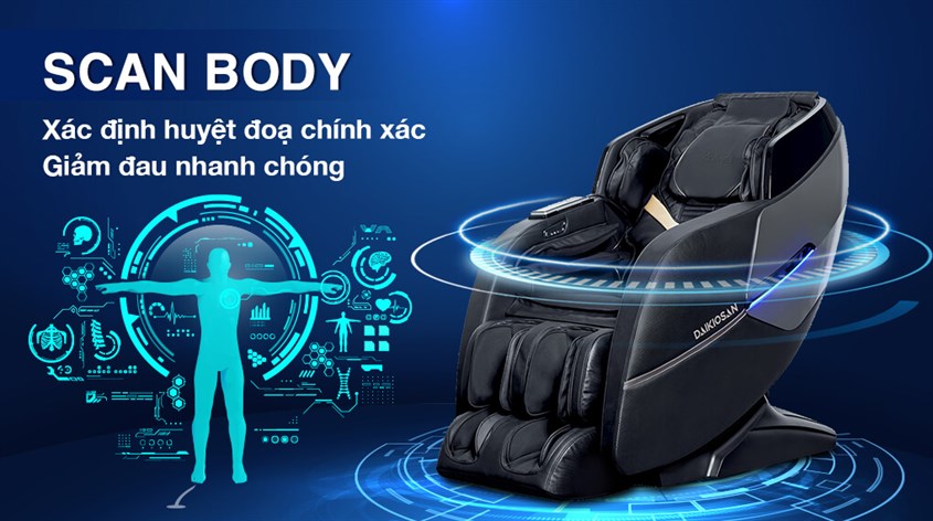 Ghế massage Daikiosan DKGM-20005D với tính năng Scan Body hiện đại