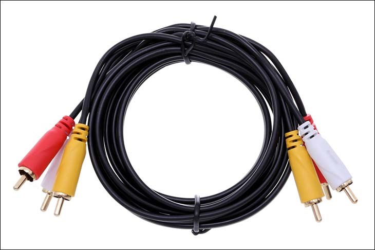 Cáp video 3RCA eSaver DS147-TB có đầu cắm RCA cho hình ảnh rõ nét, âm thanh chất lượng tốt