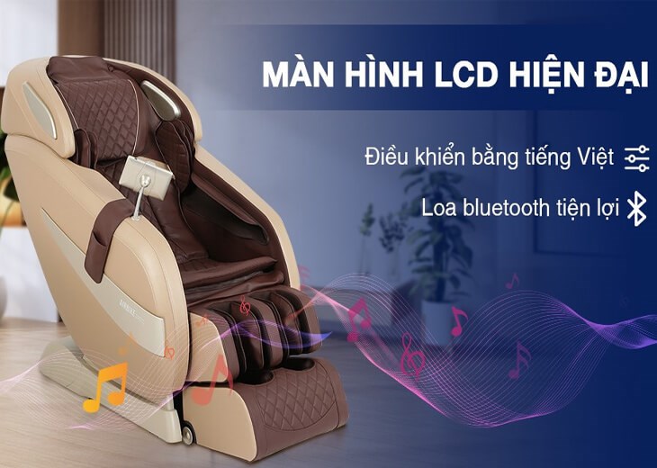 Ghế Massage Airbike Sport MK-327 với màn hình LCD hiện đại siêu nhạy, dễ dàng điều khiển, lựa chọn