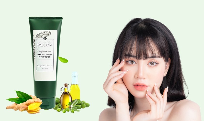 Dầu xả Weilaiya với tinh chất gừng và ô liu