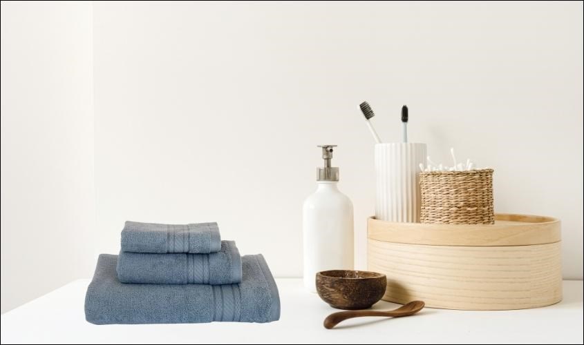 Khăn mặt cotton lapyarn Mollis FM8V 34x78 cm - Xám 76