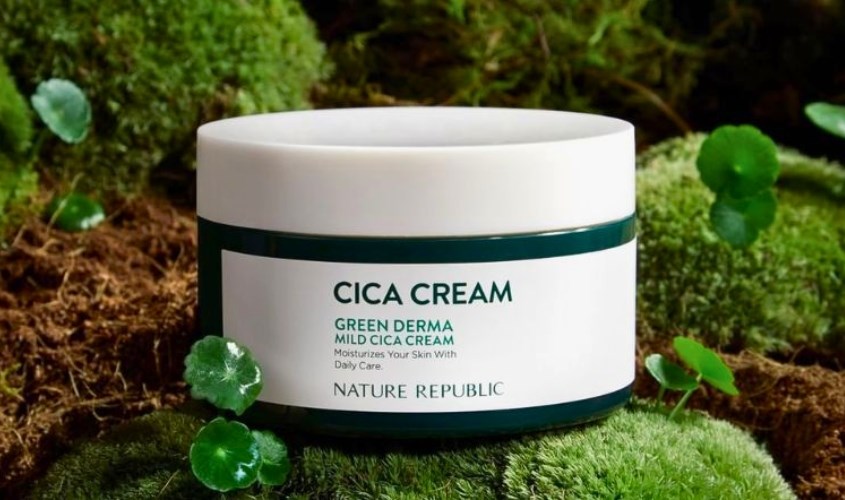 Kem dưỡng ẩm chiết xuất Rau Má và Keo Ong Nature Republic Green Derma Mild Cica 190 ml