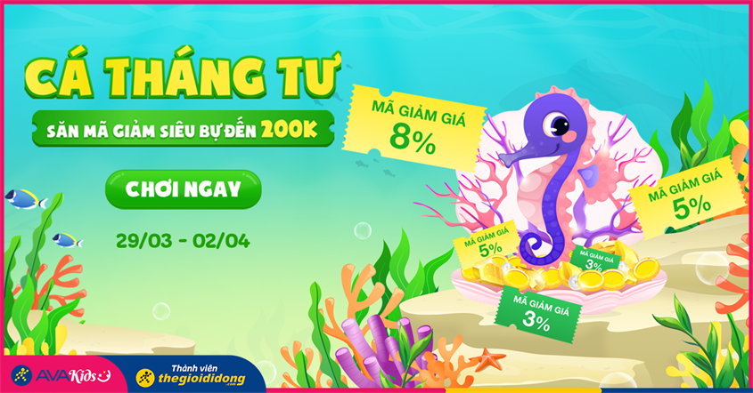 Mini game: Săn cá tháng 4 - Săn voucher giảm giá đến 8% Mini game: Săn cá tháng 4 - Săn voucher giảm giá đến 8%