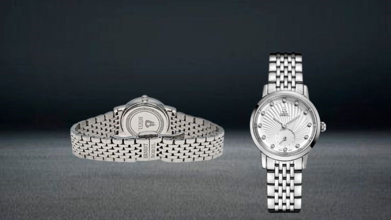 Đồng hồ thời trang ERNEST BOREL đường kính mặt dưới 29mm phù hợp với vòng tay của phái đẹp