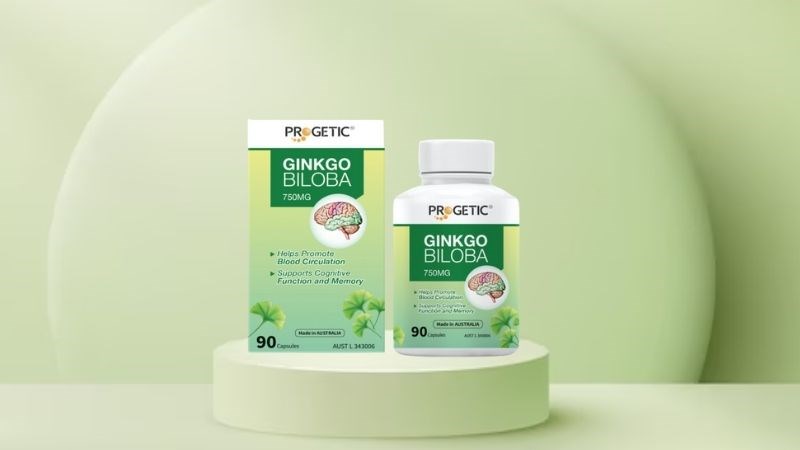 Progetic Ginkgo Biloba 750mg tăng cường, lưu thông máu não