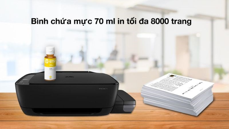Mực in HP có độ phủ trang khá tốt, lên đến 5%