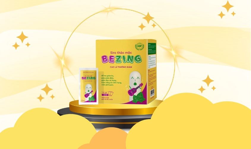 Siro thảo dược Kentek Bezing hỗ trợ giảm ho, giảm đờm 30 gói