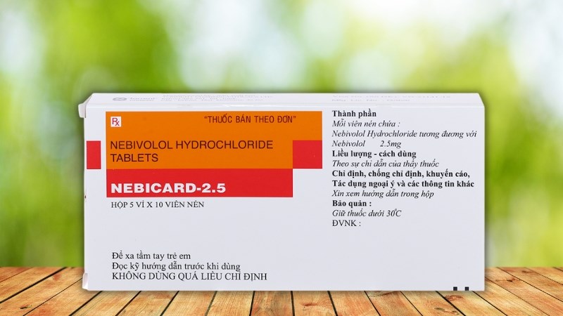 Sản phẩm Nebicard-2.5 trị tăng huyết áp