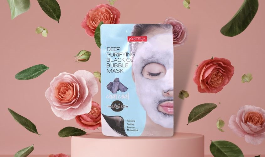 Mặt nạ sủi bọt Than Hoạt Tính làm sạch sâu, thải độc, sáng da Purederm 20g