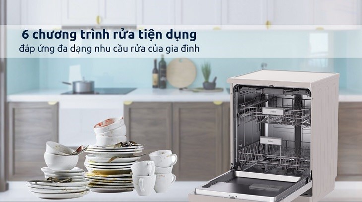 6 chương trình rửa máy rửa chén galanz có sấy