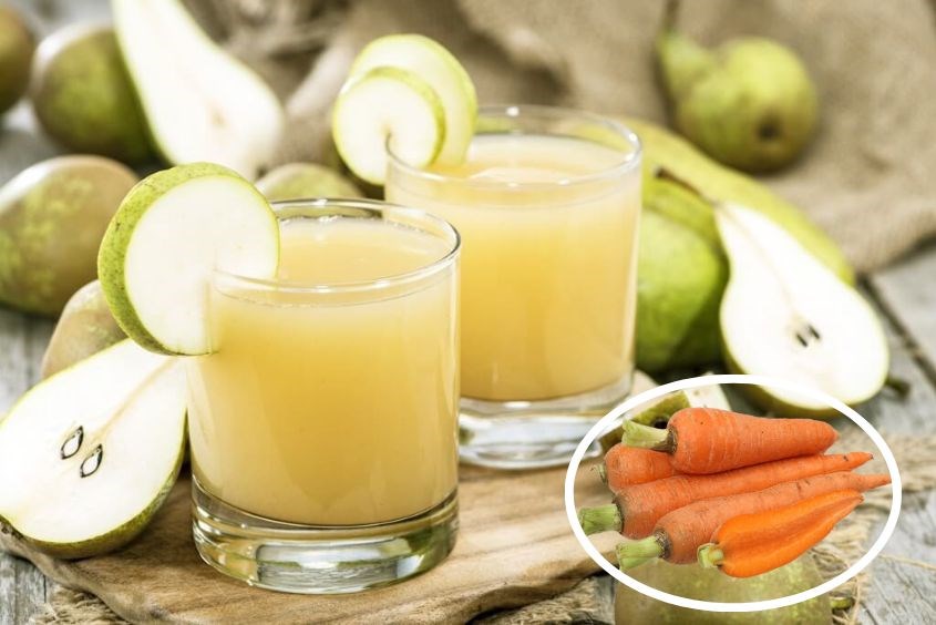 Mách mẹ cách làm nước ép lê với cà rốt thơm ngon