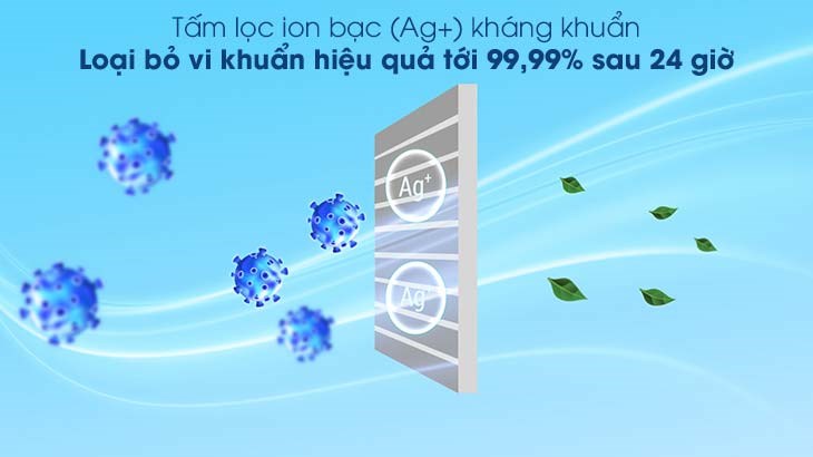 Tấm lọc ion bạc kháng khuẩn hiệu quả đến 99.99% trong 24 giờ