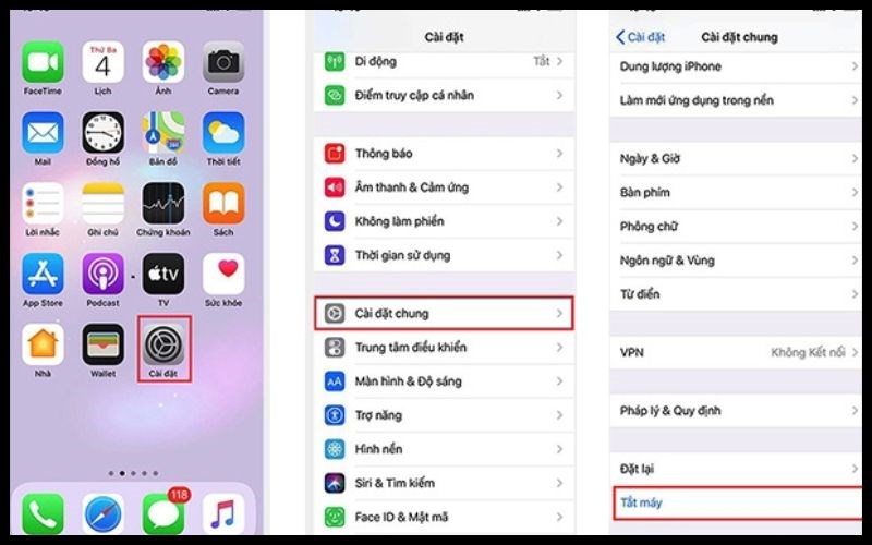 Khởi động lại iPhone giúp khắc phục tình trạng phóng to màn hình 