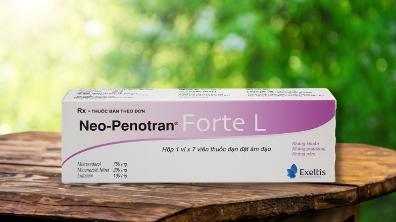 Viên đặt âm đạo Neo-Penotran Forte L trị viêm âm đạo