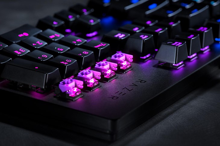 Bàn phím quang học Razer cho khả năng chính xác cao, nhạy bén với xúc giác